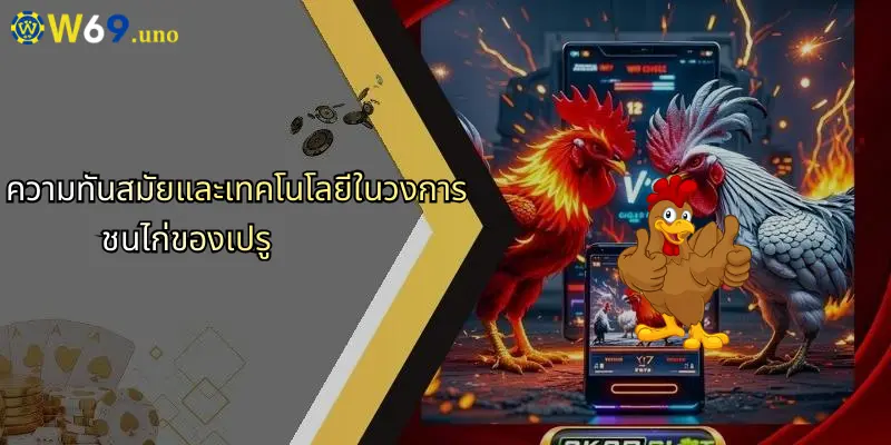 การชนไก่ของเปรู: เสน่ห์และกลยุทธ์แห่งโลกกีฬาเดิมพันกับ W69 5 ความทันสมัยและเทคโนโลยีในวงการชนไก่ของเปรู