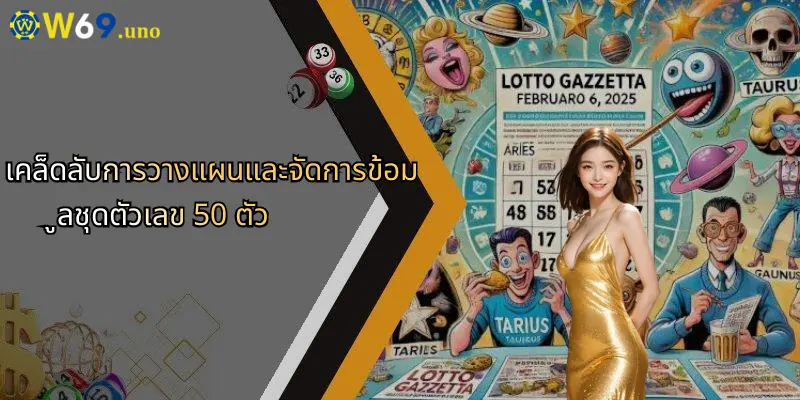 ชุดตัวเลข 50 ตัว: กุญแจสำคัญในวงการวิเคราะห์และเดิมพันกับ W69 5 เคล็ดลับการวางแผนและจัดการข้อมูลชุดตัวเลข 50 ตัว